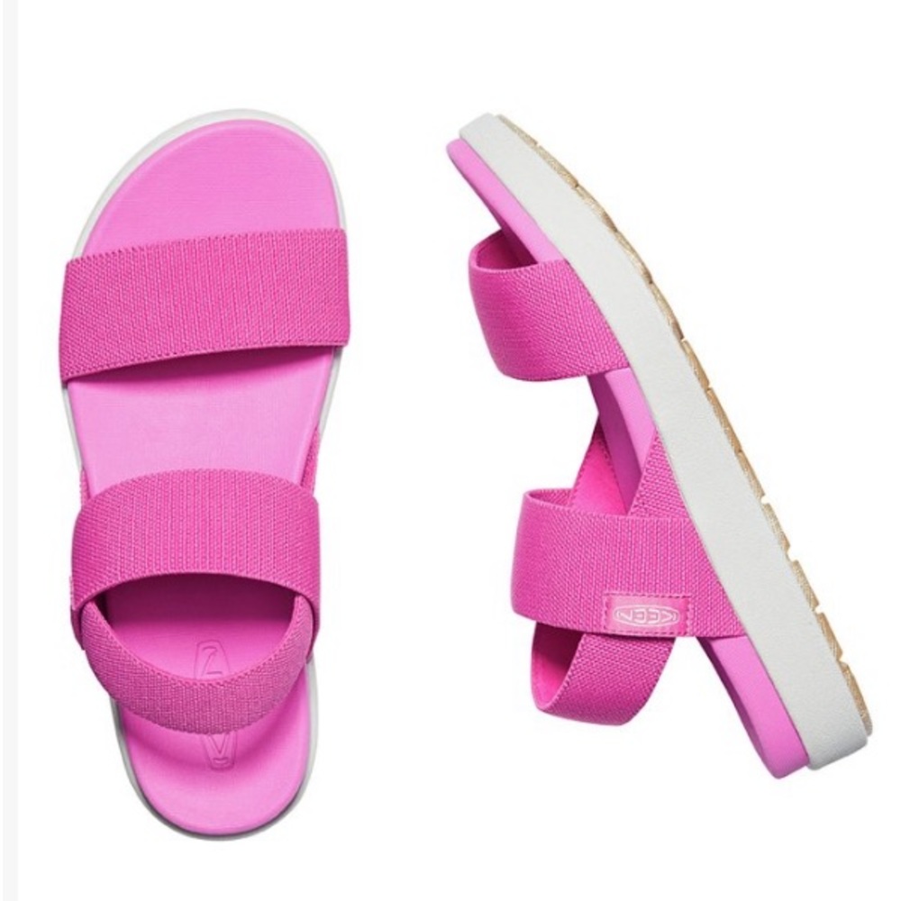 SOLD NWT Keen Pink Peacock & Vapor Elle Arch Support Machine Washable Sandal - Picture 2 of 15